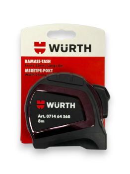 תמונה של סרט מדידה מקצועי מוגן 8 מטר רוחב 25 מ"מ